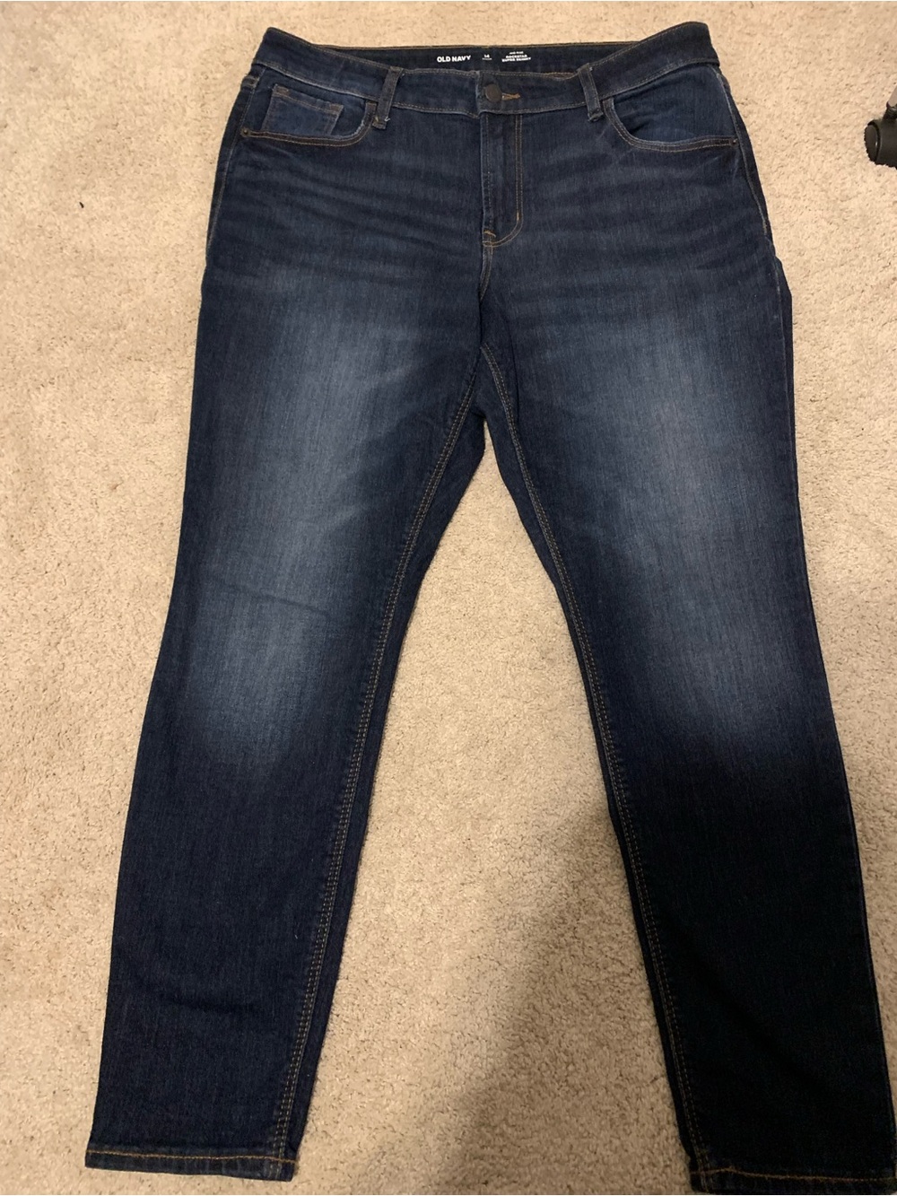 Old Navy Rockstar Super Skinny Jeans Womens 14 Dark Wash Stretch Denim